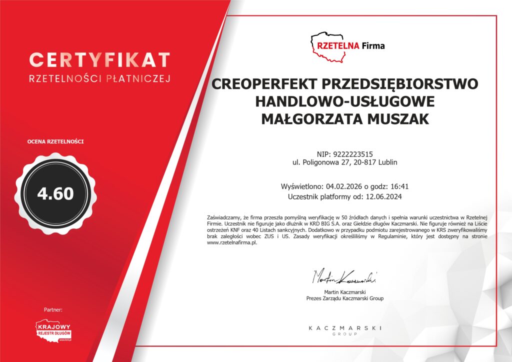 certyfikat